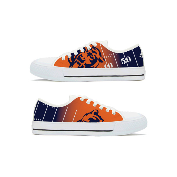 Women's Chicago Bears Low Top Canvas Sneakers 002